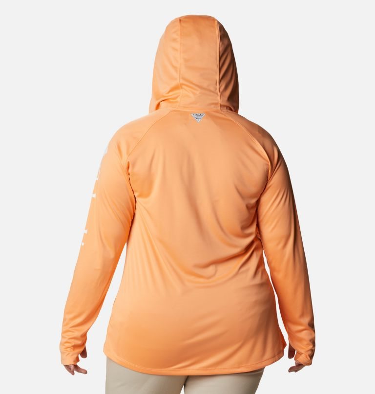 Women's Columbia PFG Tidal Tee Hoodie Orange | Plus Size CA-NA630